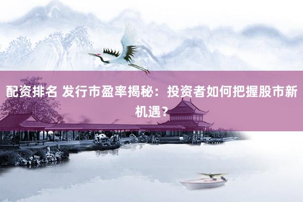 配资排名 发行市盈率揭秘：投资者如何把握股市新机遇？